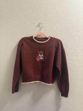 Cider Maroon Sweater Tedyy Bear